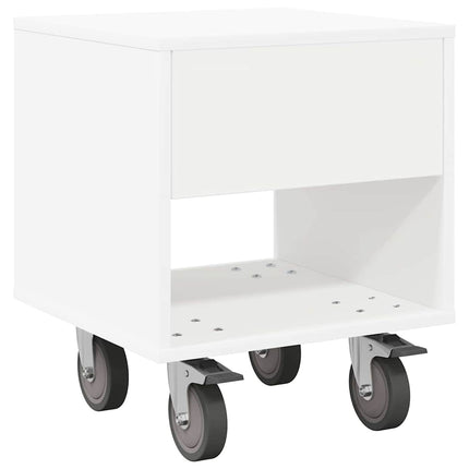 Sängbord 2 pcs Vit 40,5 x 40 x 48 cm Konstruerat trä