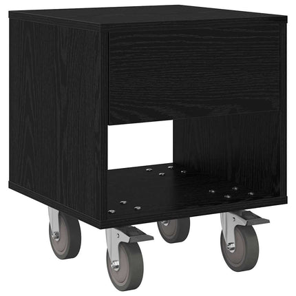 Sängbord 2 pcs Svart Ek 40,5 x 40 x 48 cm Konstruerat trä