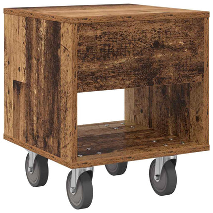 Sängbord 2 st Gammalt trä 40,5 x 40 x 48 cm Konstruerat trä