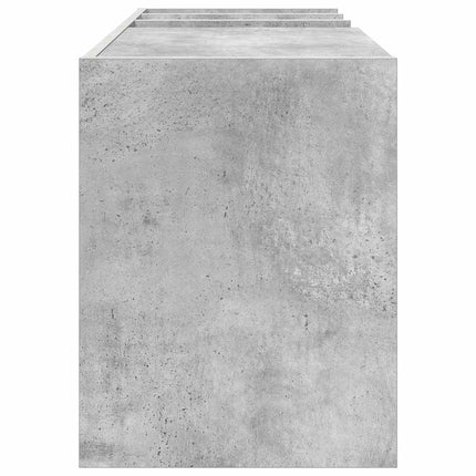 Skivskåp med hylla Betonggrå 78,5 x 35 x 45 cm Konstruerat trä