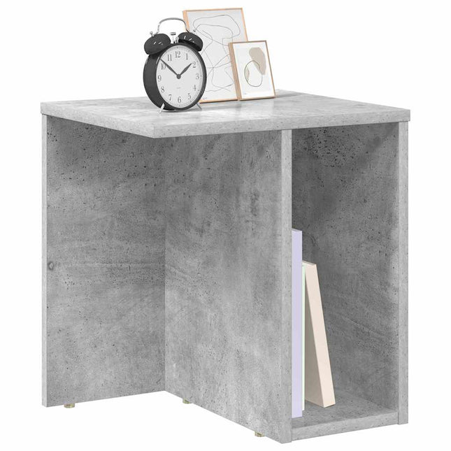 Sidobord Betonggrå 37 x 32 x 40 cm Konstruerat trä
