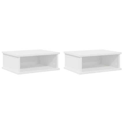 Sängbord 2 pcs Vit 40 x 31 x 15 cm Konstruerat trä