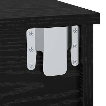 Sängbord 2 pcs Svart Ek 40 x 31 x 15 cm Konstruerat trä