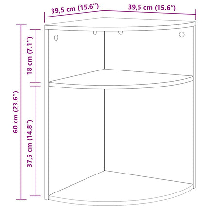 Sidobord Vit 39,7 x 39,7 x 60 cm Konstruerat trä
