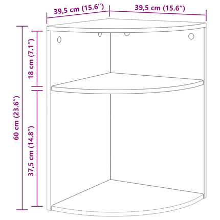 Sidobord Svart 39,7 x 39,7 x 60 cm Konstruerat trä
