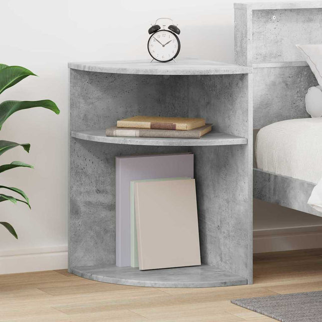 Sidobord Betonggrå 39,7 x 39,7 x 60 cm Konstruerat trä