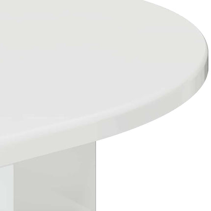 Sidobord Högblanka vita 39,7 x 39,7 x 60 cm Konstruerat trä