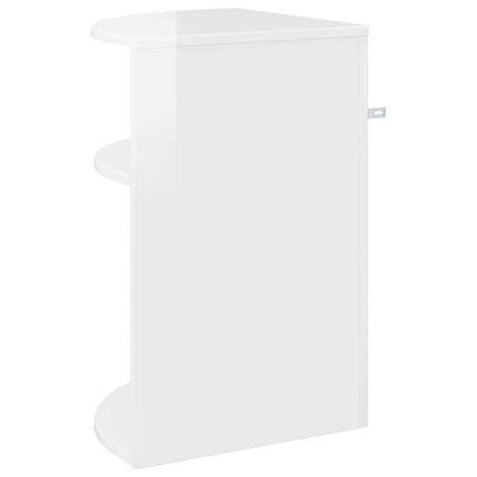 Sidobord Högblanka vita 39,7 x 39,7 x 60 cm Konstruerat trä