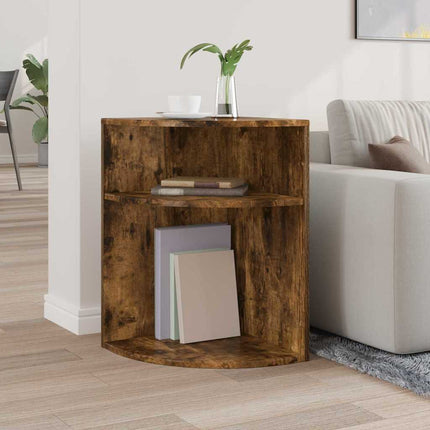 Sidobord Rökt ek 39,7 x 39,7 x 60 cm Konstruerat trä
