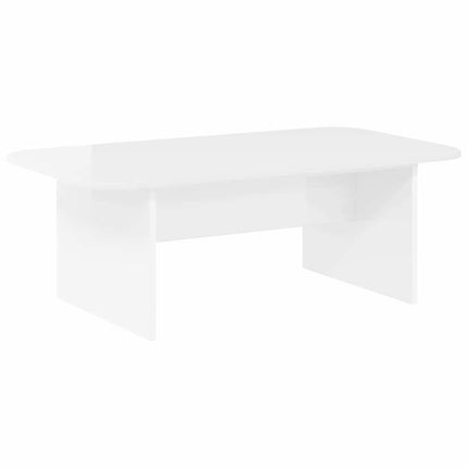 Kaffeebord Högblanka vita 93 x 53 x 33 cm Konstruerat trä
