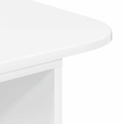 Konsolbord Högblanka vita 93 x 40 x 75 cm Konstruerat trä