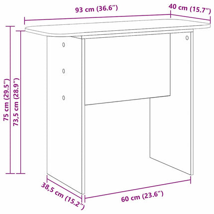 Konsolbord Grå Sonoma 93 x 40 x 75 cm Konstruerat trä