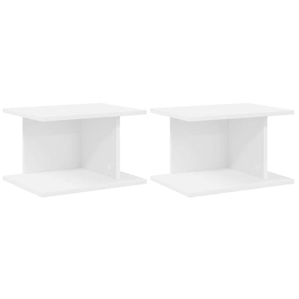 Sängbord 2 pcs Vit 40 x 30 x 25 cm Konstruerat trä