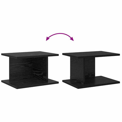 Sängbord 2 pcs Svart Ek 40 x 30 x 25 cm Konstruerat trä