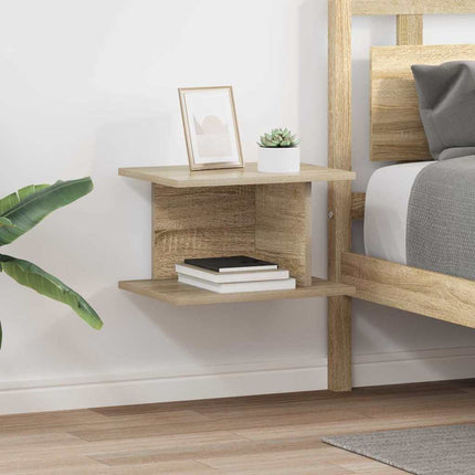 Sängbord 2 pcs Sonoma-ek 40 x 30 x 25 cm Konstruerat trä