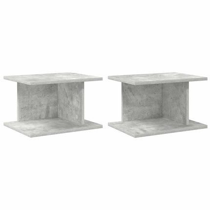 Sängbord 2 pcs Betonggrå 40 x 30 x 25 cm Konstruerat trä