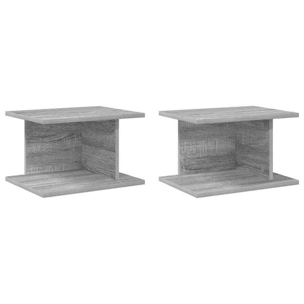 Sängbord 2 pcs Grå Sonoma 40 x 30 x 25 cm Konstruerat trä