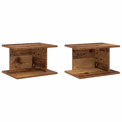 Sängbord 2 pcs Gammalt trä 40 x 30 x 25 cm Konstruerat trä