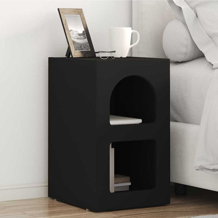 Sängbord 2 pcs Svart 29,5 x 33,5 x 50 cm Konstruerat trä
