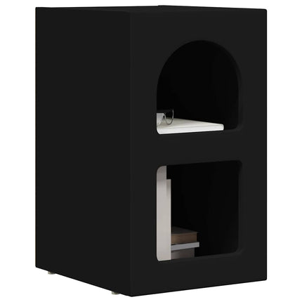 Sängbord 2 pcs Svart 29,5 x 33,5 x 50 cm Konstruerat trä