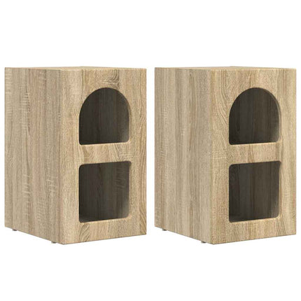 Sängbord ELST 2 st Sonoma-ek 29,5 x 33,5 x 50 cm