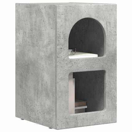 Sängbord Betonggrå 29,5 x 33,5 x 50 cm Konstruerat trä