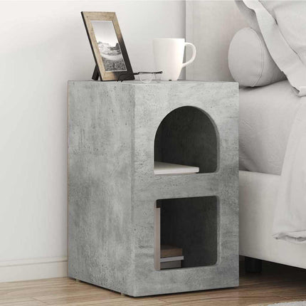 Sängbord 2 pcs Betonggrå 29,5 x 33,5 x 50 cm Konstruerat trä