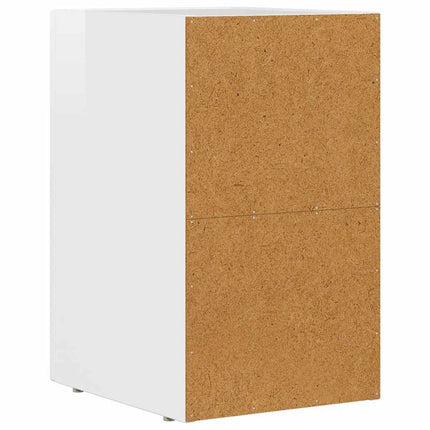 Sängbord Högblanka vita 29,5 x 33,5 x 50 cm Konstruerat trä