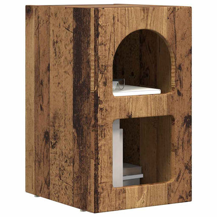 Sängbord Gammalt trä 29,5 x 33,5 x 50 cm Konstruerat trä
