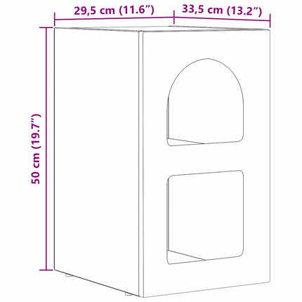 Sängbord Gammalt trä 29,5 x 33,5 x 50 cm Konstruerat trä