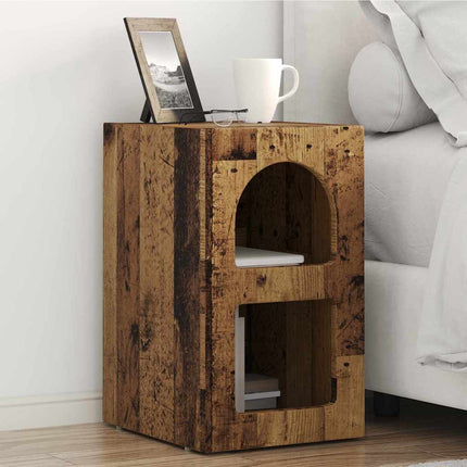 Sängbord 2 pcs Gammalt trä 29,5 x 33,5 x 50 cm Konstruerat trä