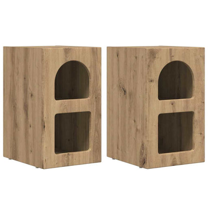 Sängbord 2 pcs Artisan Ek 29,5 x 33,5 x 50 cm Konstruerat trä