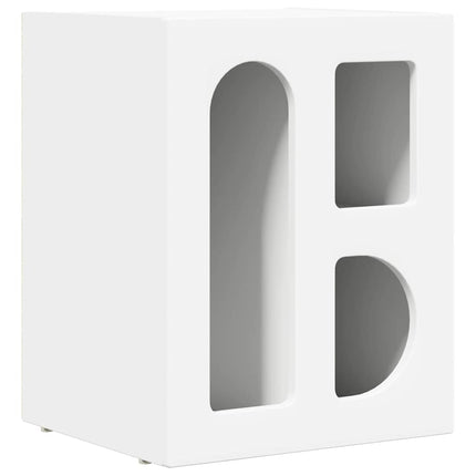 Sängbord 2 pcs Vit 40 x 35 x 50 cm Konstruerat trä
