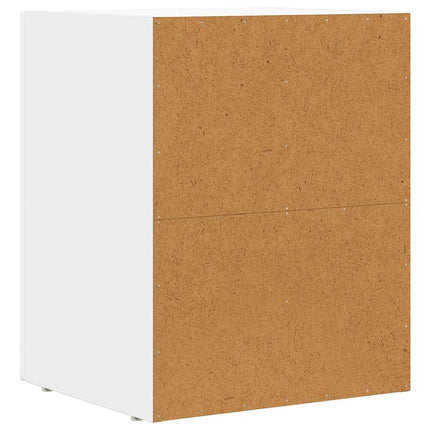 Sängbord 2 pcs Vit 40 x 35 x 50 cm Konstruerat trä