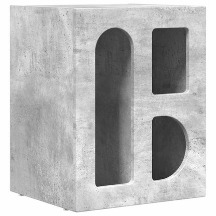 Sängbord Betonggrå 40 x 35 x 50 cm Konstruerat trä