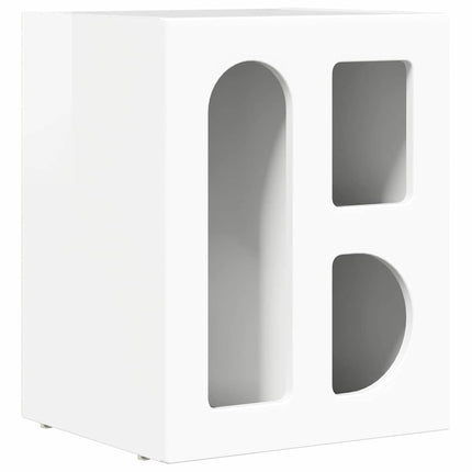Sängbord 2 pcs Högblanka vita 40 x 35 x 50 cm Konstruerat trä