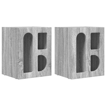 Sängbord 2 pcs Grå Sonoma 40 x 35 x 50 cm Konstruerat trä