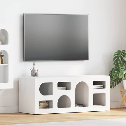 TV-skåp Vit 100 x 35 x 40 cm Konstruerat trä