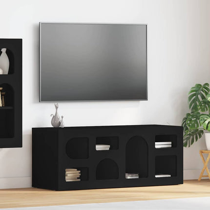 TV-skåp Svart 100 x 35 x 40 cm Konstruerat trä
