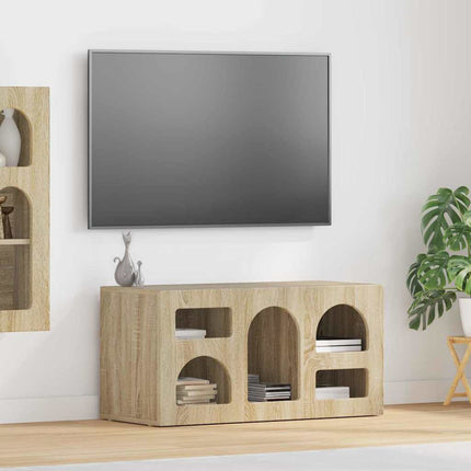 TV-skåp Sonoma-ek 80 x 35 x 40 cm Konstruerat trä