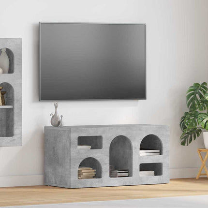 TV-skåp Betonggrå 80 x 35 x 40 cm Konstruerat trä