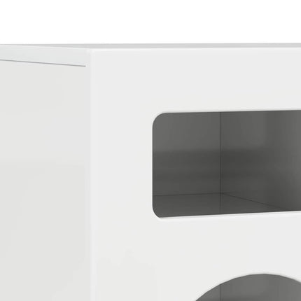 TV-skåp Högblanka vita 80 x 35 x 40 cm Konstruerat trä