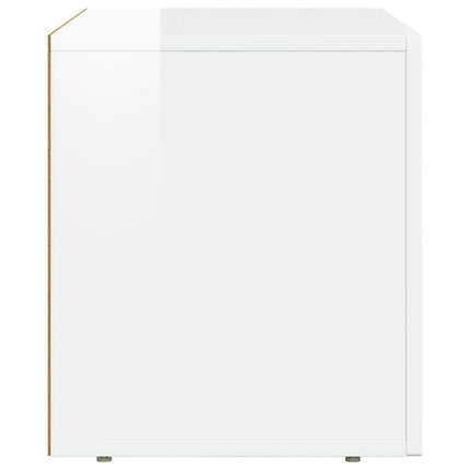 TV-skåp Högblanka vita 60 x 35 x 40 cm Konstruerat trä