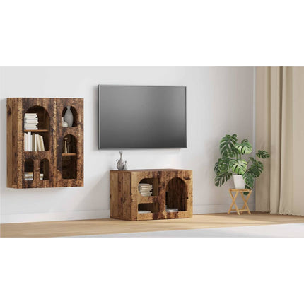 TV-skåp ELST 60 x 35 x 40 cm Gammalt trä Konstruerat trä