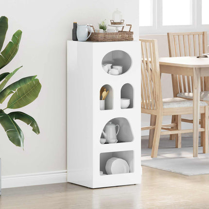 Sideboard Högblanka vita 40 x 35 x 100,5 cm Konstruerat trä
