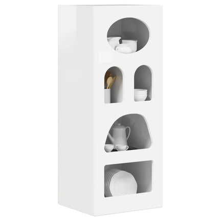 Sideboard Högblanka vita 40 x 35 x 100,5 cm Konstruerat trä