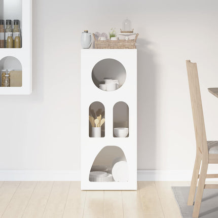 Sideboard Högblanka vita 40 x 35 x 100.5 cm Konstruerat trä