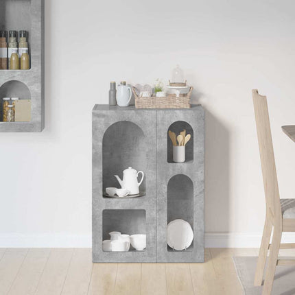 Sideboard Betonggrå 59 x 35 x 80.5 cm Konstruerat trä