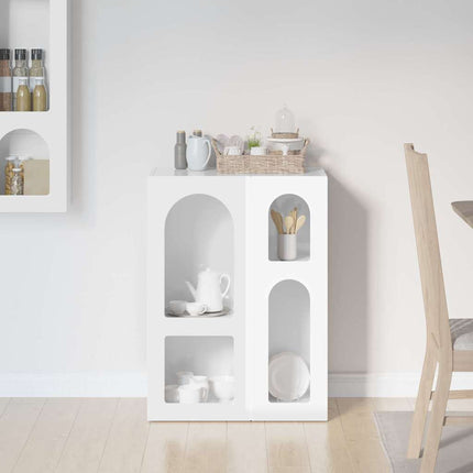 Sideboard Högblanka vita 59 x 35 x 80.5 cm Konstruerat trä