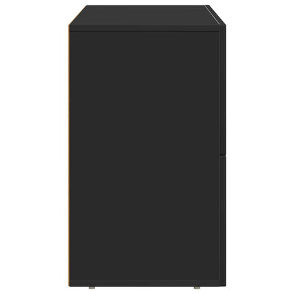Sideboard ELST Svart 80,5 x 35 x 59 cm Konstruerat trä